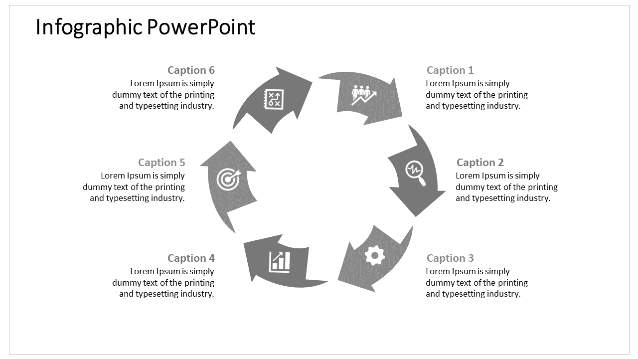Magnificent Infographic PowerPoint Template with Six Nodes